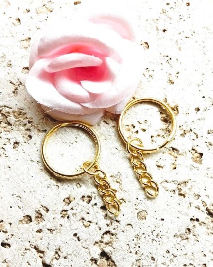 Anneaux porte clefs avec chaînette 25 mm par 10 – Image 8