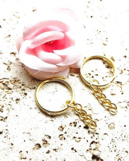 Anneaux porte clefs avec chaînette 25 mm par 10 – Image 6
