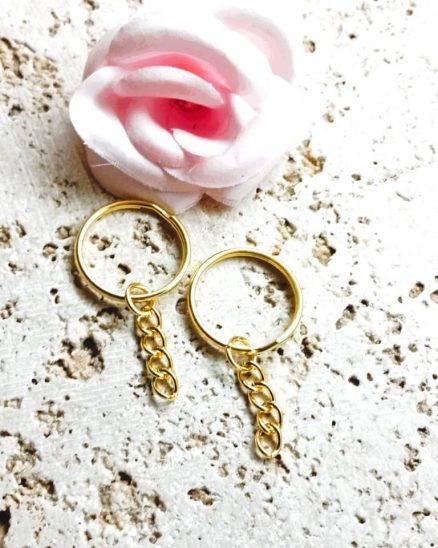 Anneaux porte clefs avec chaînette 25 mm par 10 – Image 11