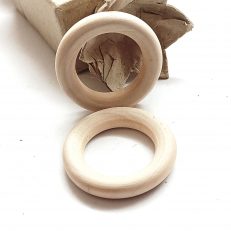 Anneaux connecteurs en bois naturel 34 mm