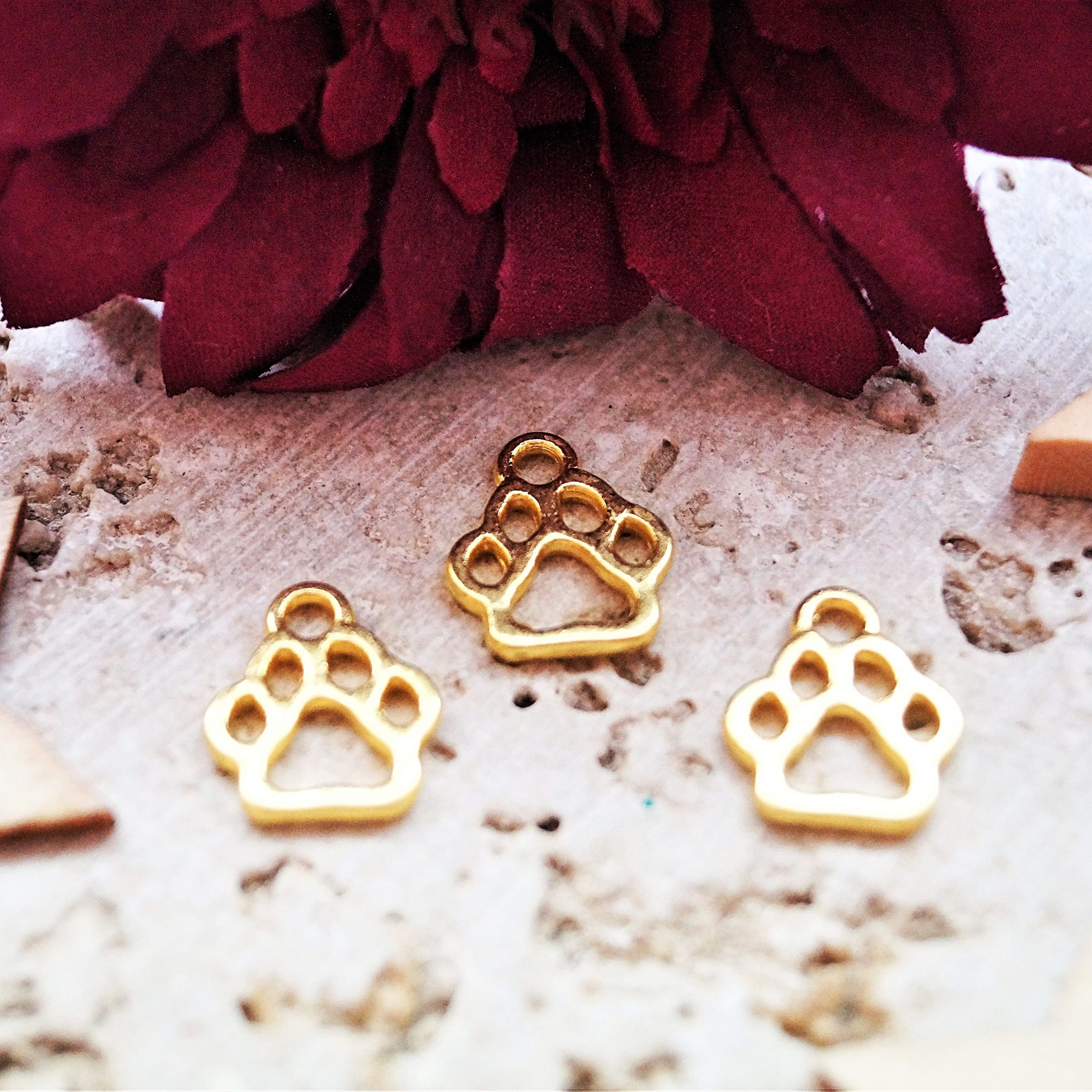 Breloques Patte de Chien chat en Métal par lot de 10 – Image 13