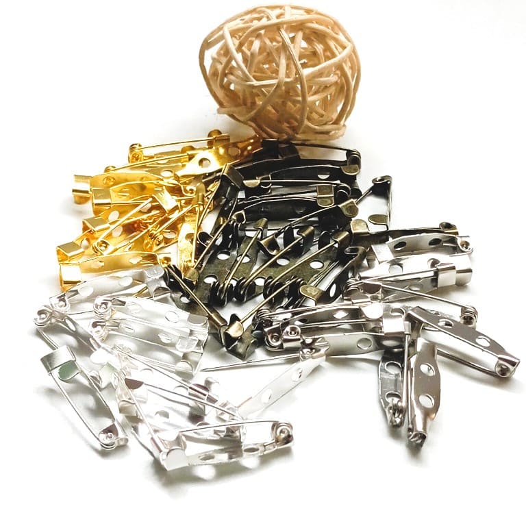 Épingles support broches métal 2 trous 20*5 mm