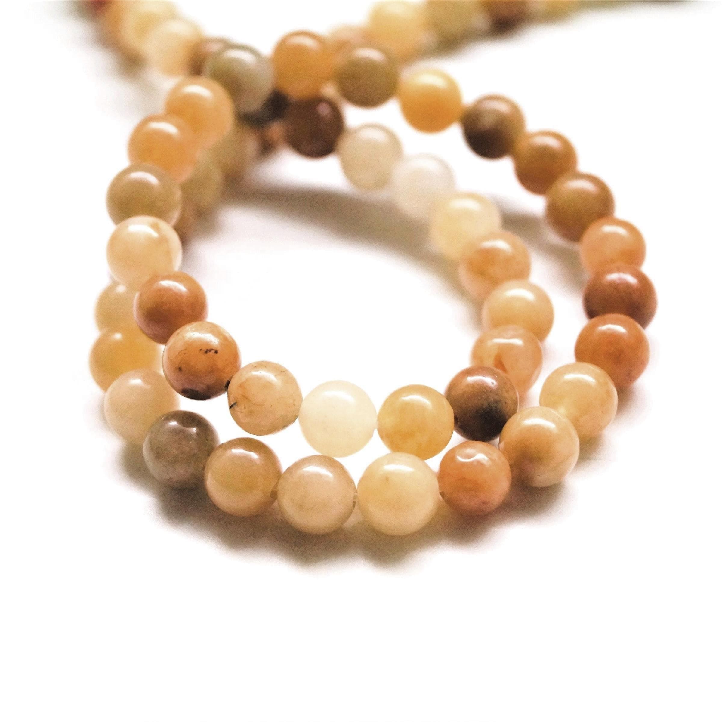 Perles aventurine jaunes 6/8/10 mm – Image 7