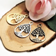 Pendentifs arbre de vie goutte 32*20 mm par 4