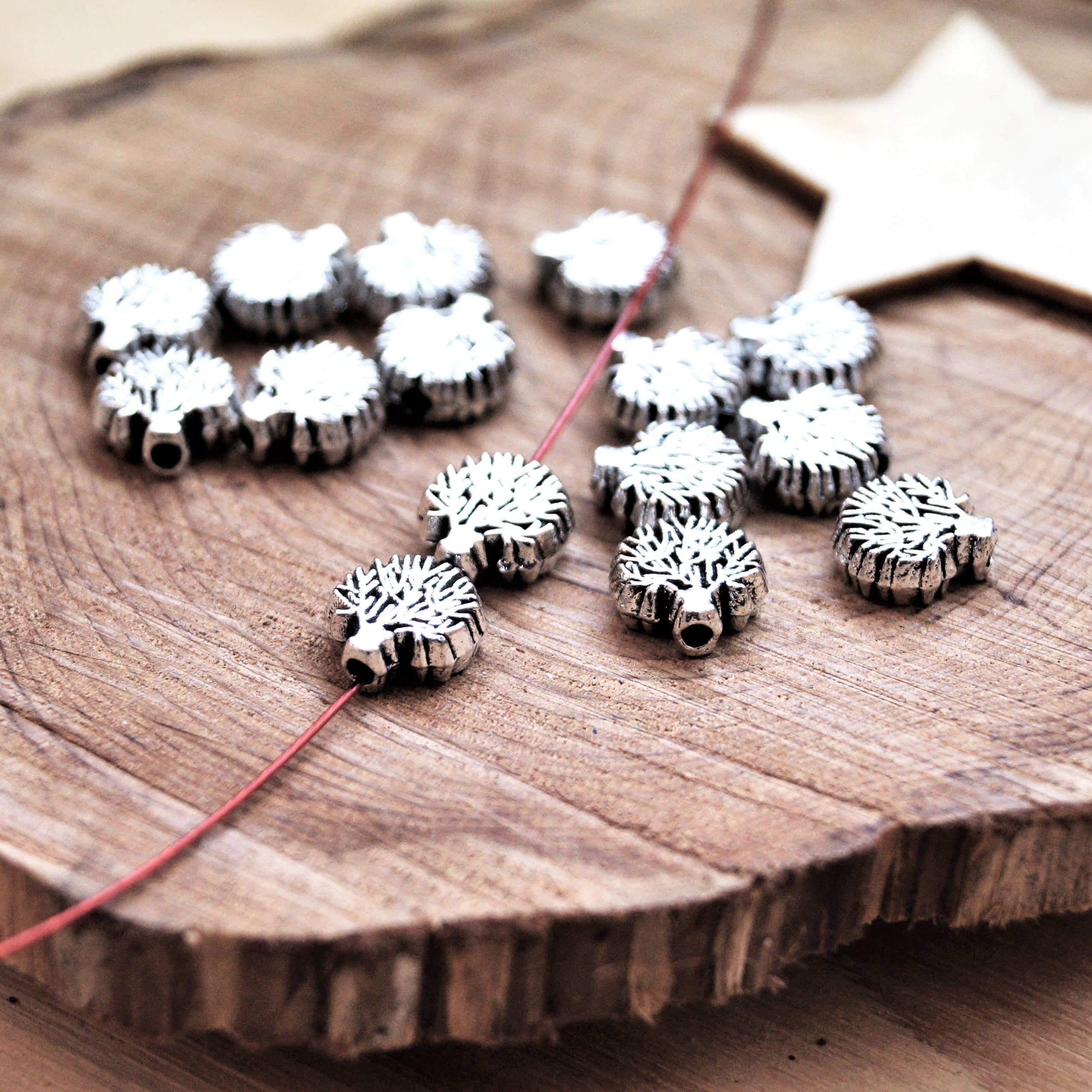 Perles arbre de vie en métal 8*8 mm – Image 6