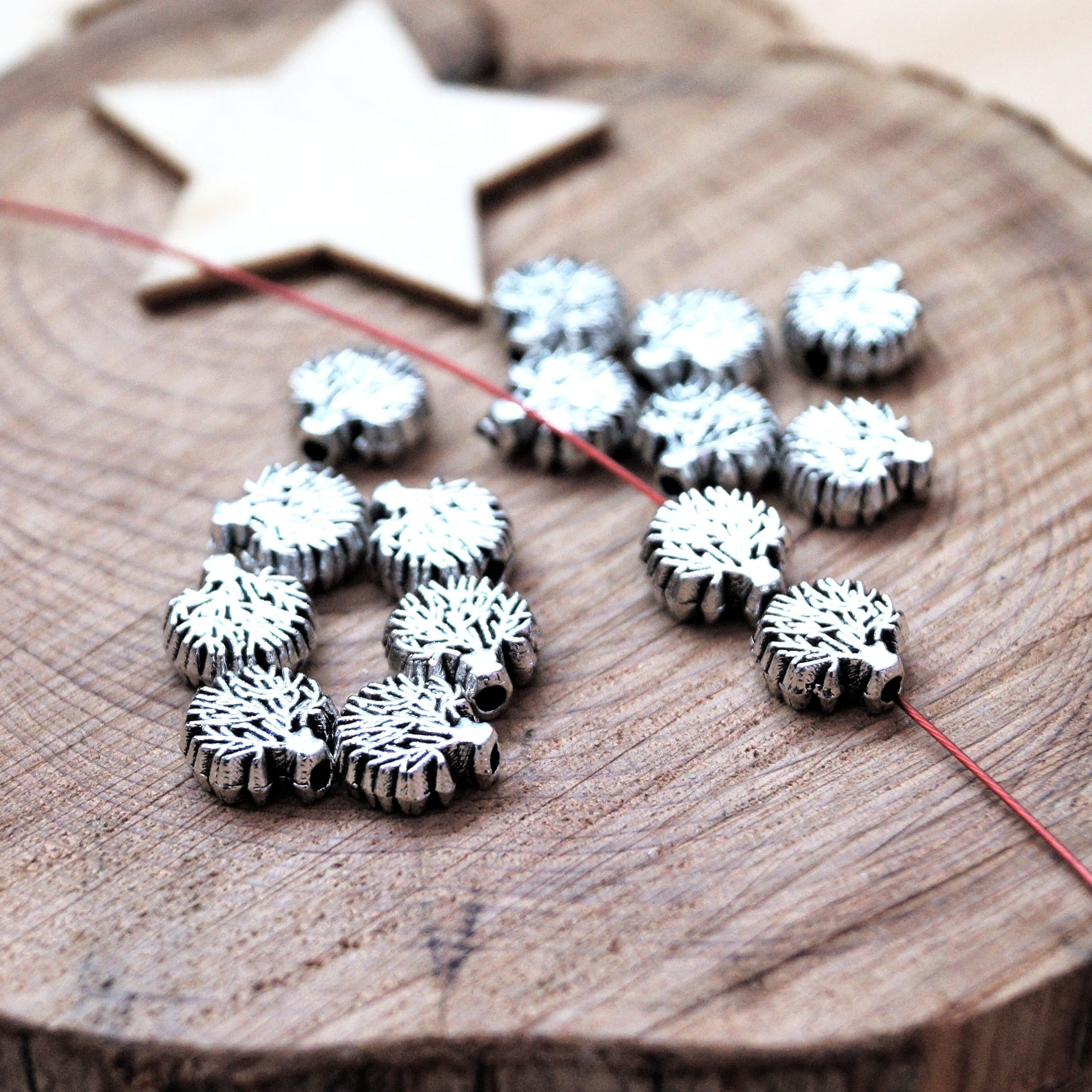 Perles arbre de vie en métal 8*8 mm – Image 8