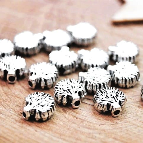 Perles arbre de vie en métal 8*8 mm