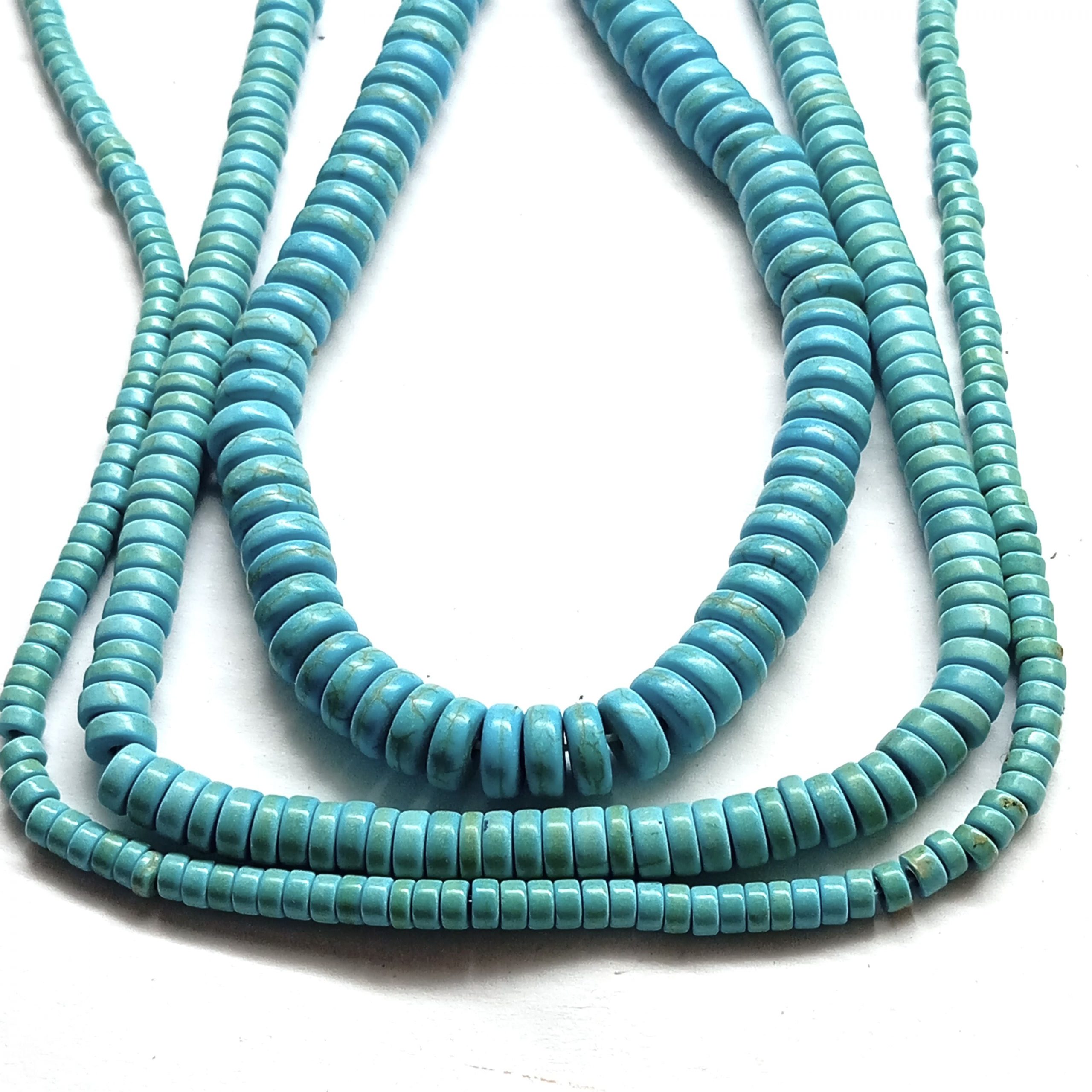 Perles Heishi howlite turquoise 4/6/8 mm – Image 8