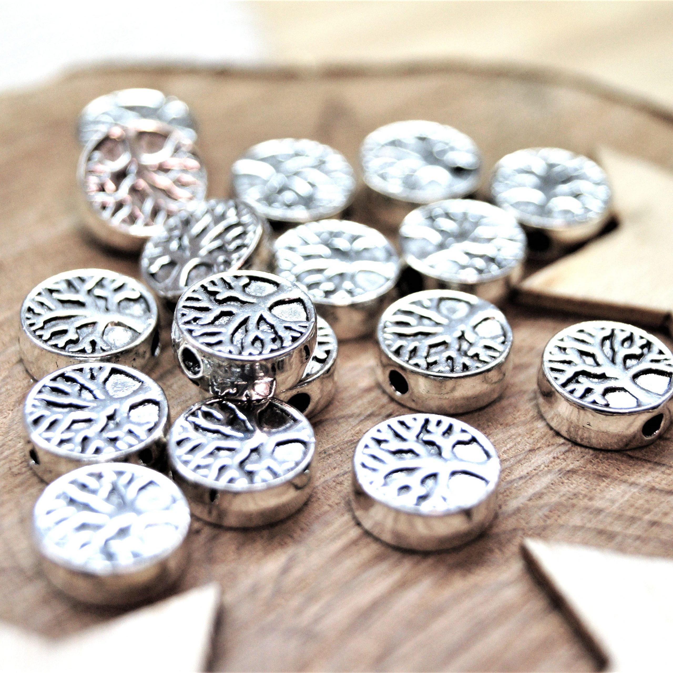 Perles arbre de vie en métal 9 mm par 10 – Image 6
