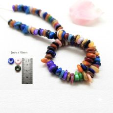Perles rondelles coquillage teinté d'eau douce 5*10 mm
