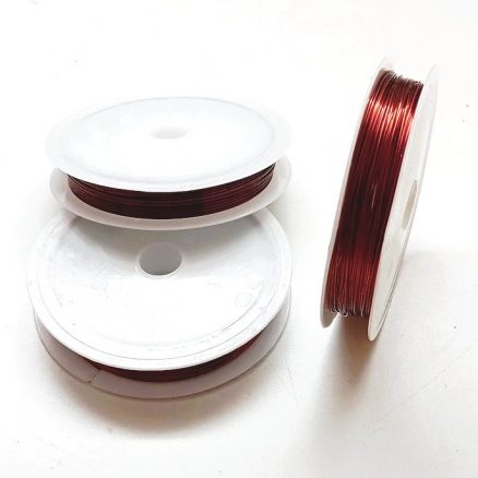Bobine de fil en cuivre rouge foncé de 0,4 à 0,8 mm – Image 2