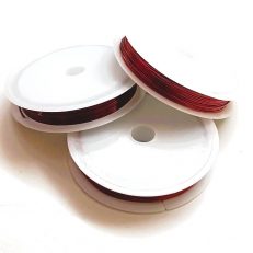 Bobine de fil en cuivre rouge foncé de 0,4 à 0,8 mm