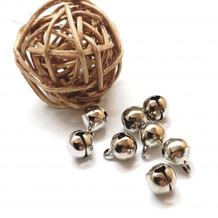 Grelots mini bronze, doré et argenté en 8 et 10 mm par 10 – Image 3