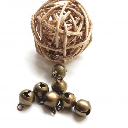 Grelots mini bronze, doré et argenté en 8 et 10 mm par 10 – Image 4