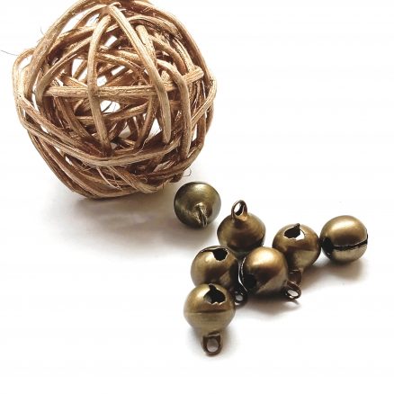 Grelots mini bronze, doré et argenté en 8 et 10 mm par 10 – Image 8