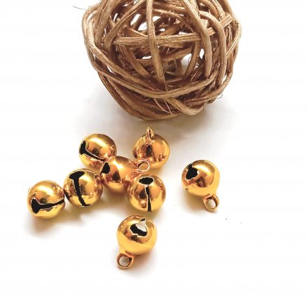 Grelots mini bronze, doré et argenté en 8 et 10 mm par 10 – Image 5