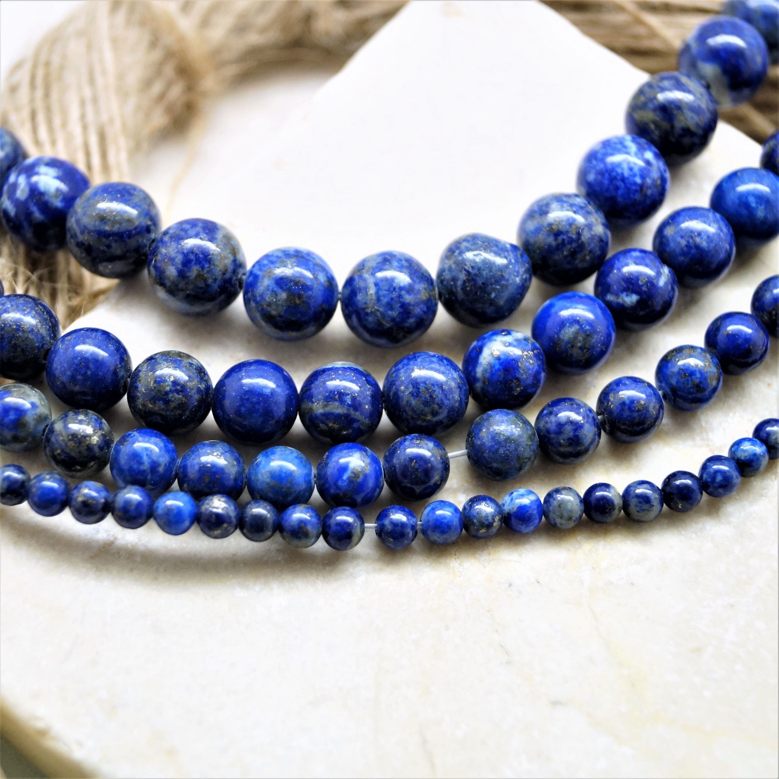 Perles lapis Lazuli naturel d'Afghanistan Grade A – Image 9