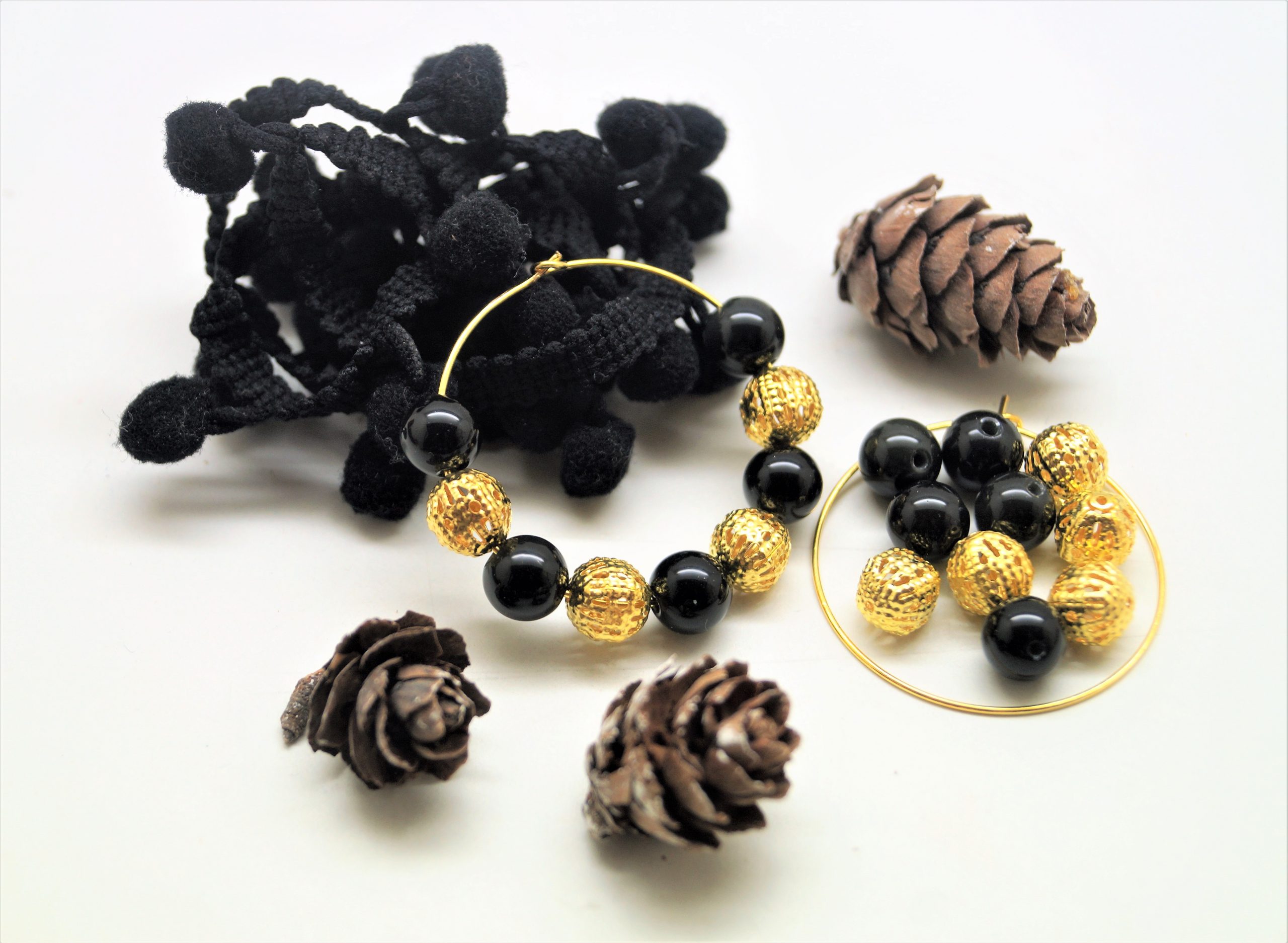 Perles obsidienne noire arc en ciel naturelle 4mm à 10mm – Image 10