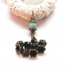 Calottes Fleurs bronze 10mm par lot de 10