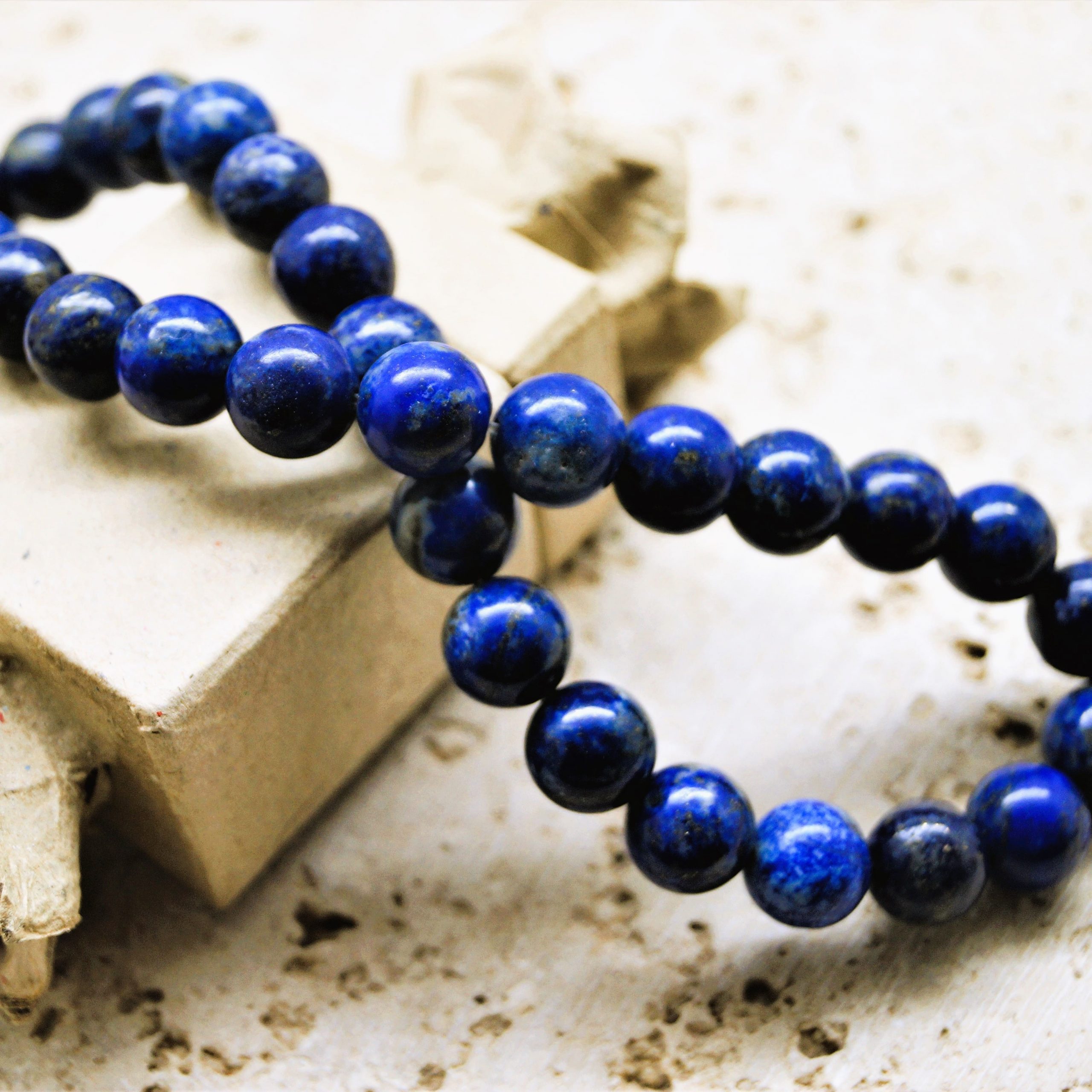 Perles lapis Lazuli naturel d'Afghanistan Grade A – Image 6