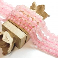 Perles Quartz rose naturel du Brésil 4mm à 10mm