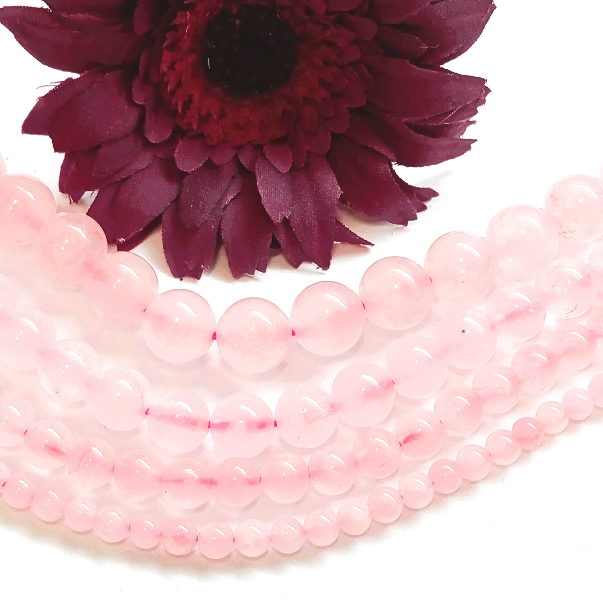 Perles Quartz rose naturel du Brésil 4mm à 10mm – Image 10