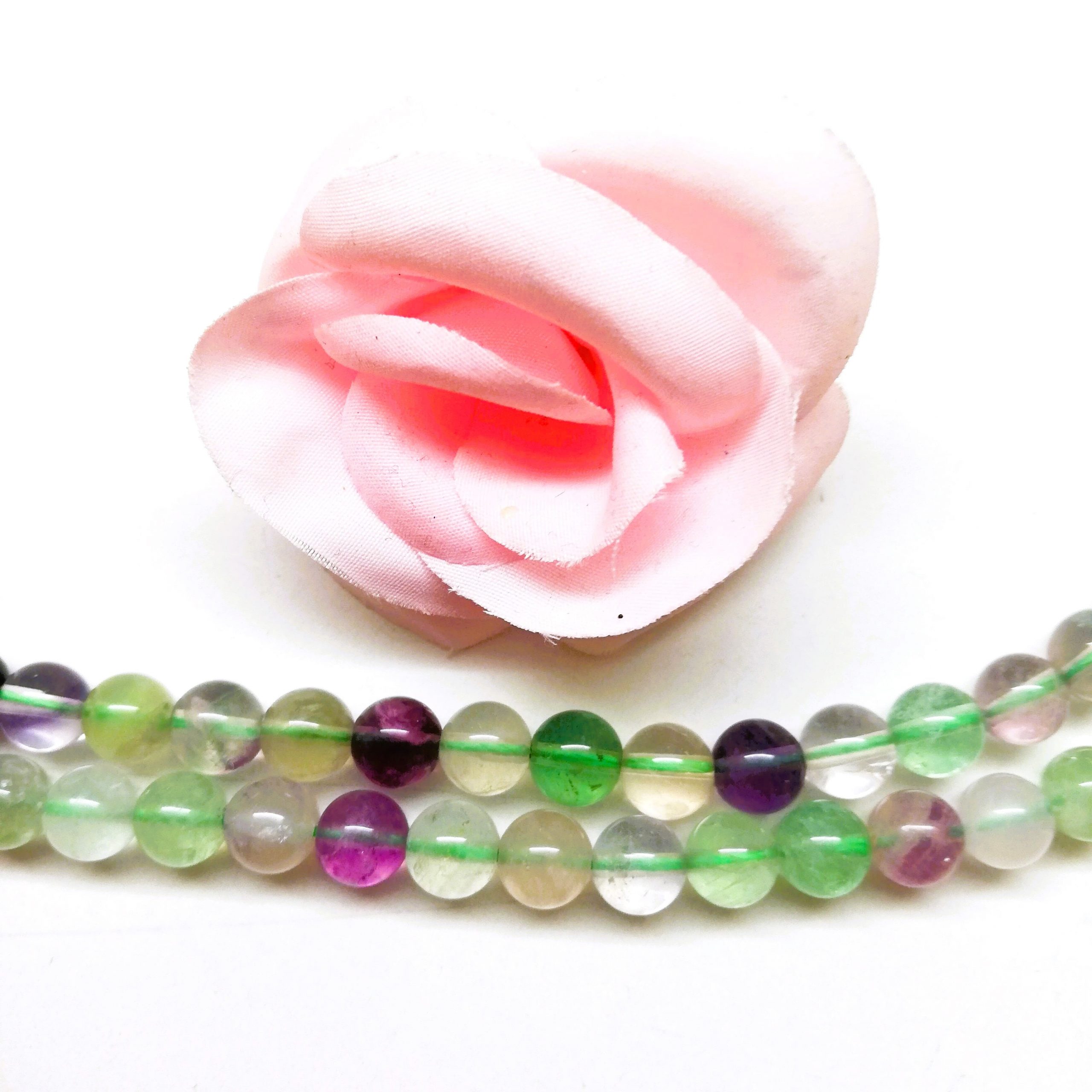 Perles Fluorite Naturelle Grade A 6mm 8mm 10mm – Image 4