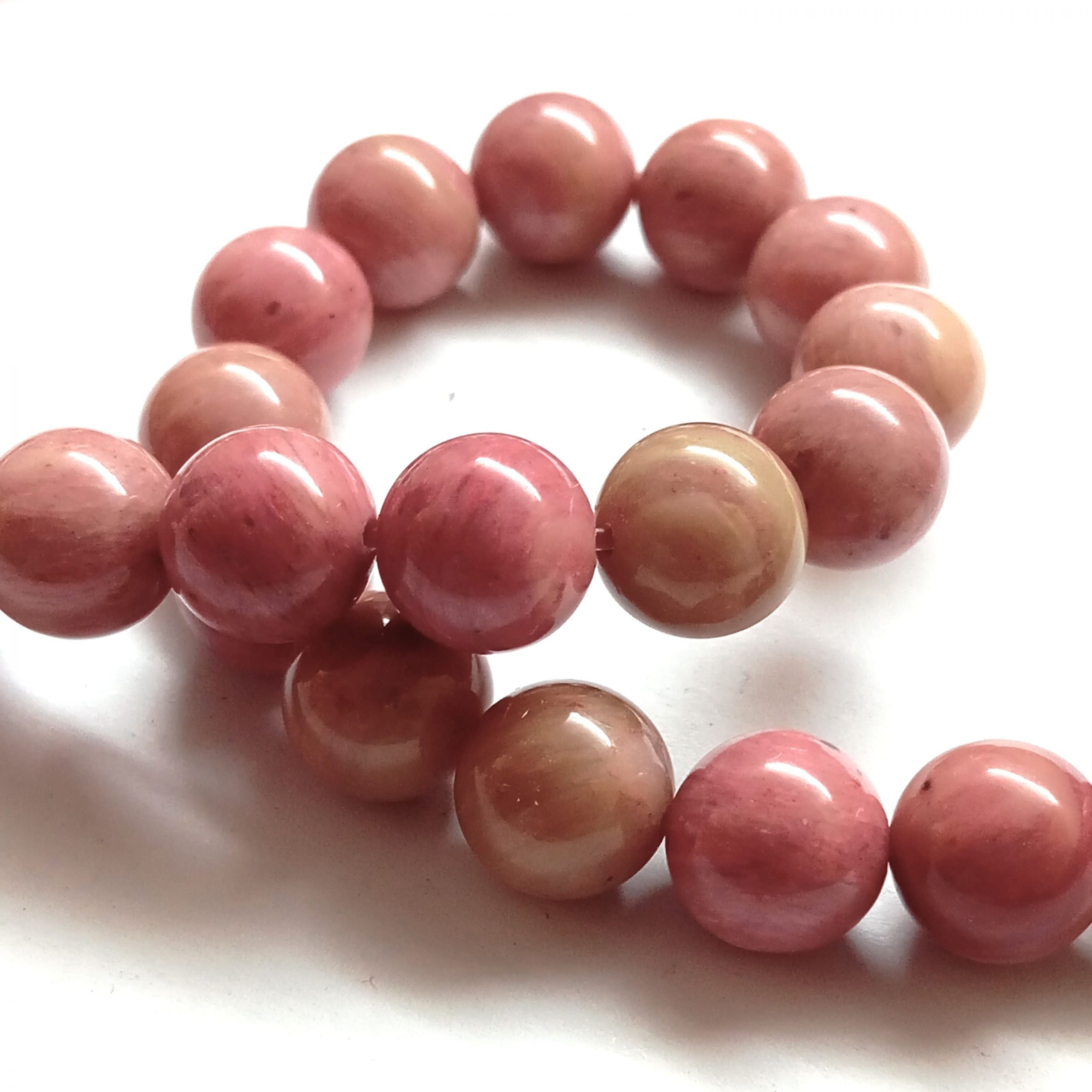 Perles Rhodochrosite naturelle de Mongolie grade A – Image 8