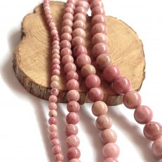 Perles Rhodochrosite naturelle de Mongolie grade A