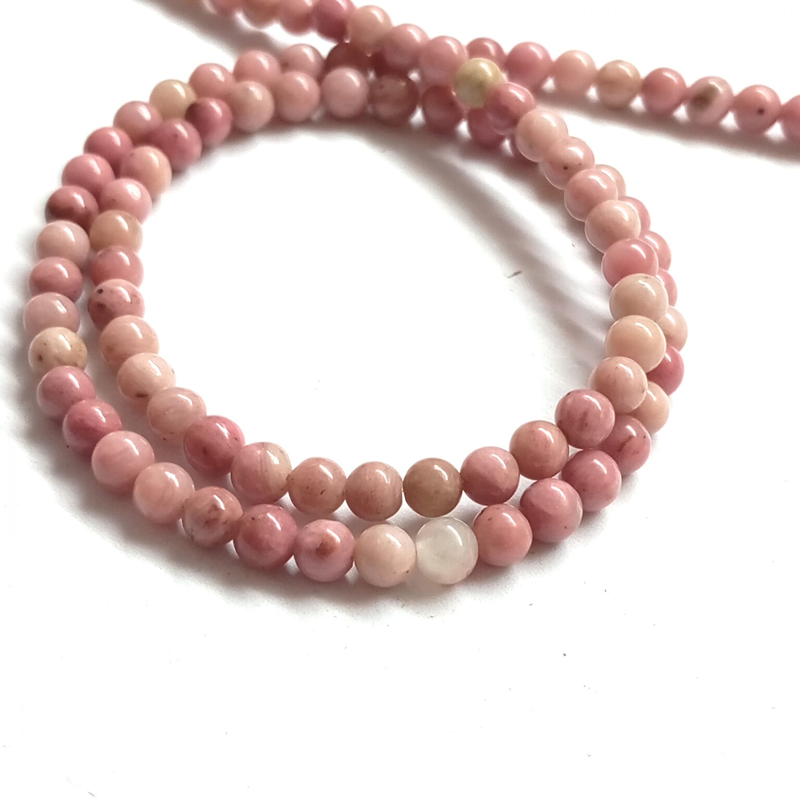 Perles Rhodochrosite naturelle de Mongolie grade A – Image 4