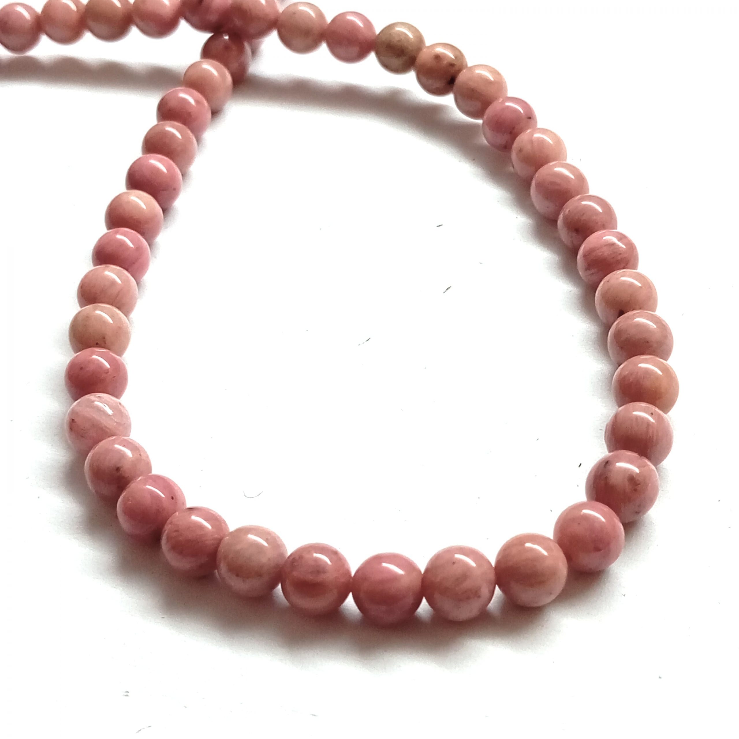 Perles Rhodochrosite naturelle de Mongolie grade A – Image 5