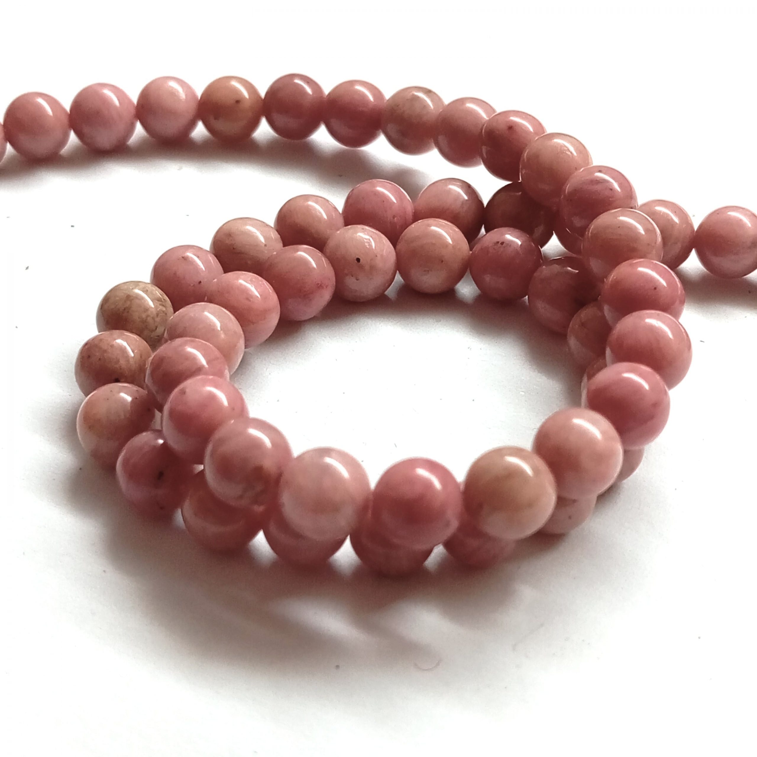 Perles Rhodochrosite naturelle de Mongolie grade A – Image 6