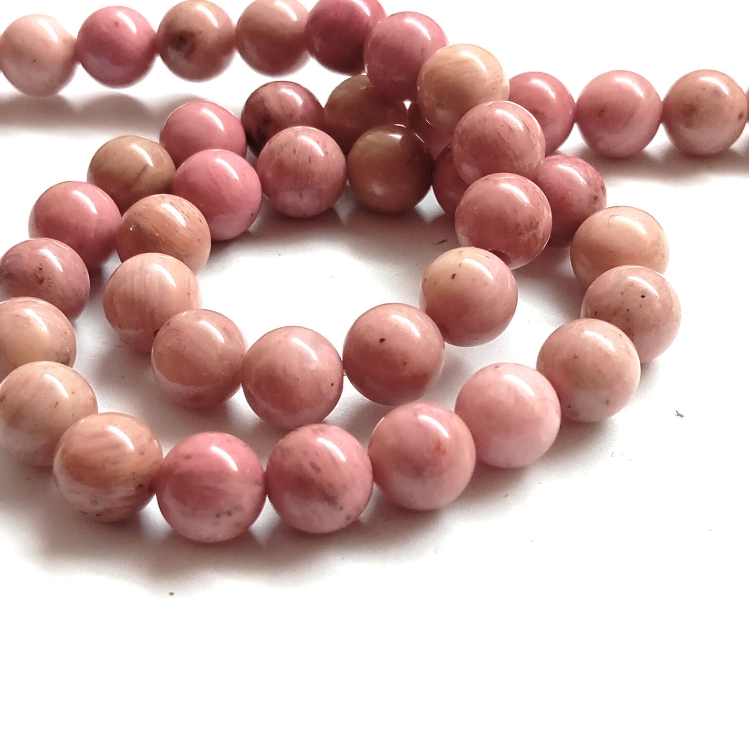 Perles Rhodochrosite naturelle de Mongolie grade A – Image 10