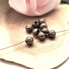 Perles Citrouille Bronze antique 6mm par 25 pièces