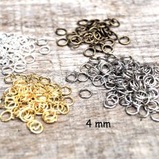 Anneaux de jonction ouverts 4 mm (lot de 200, 500, 1200)