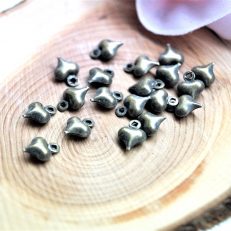 Breloques cœurs bronze vintage 10*8 mm