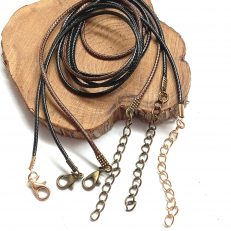 Colliers cordon ciré 50cm finition dorée ou bronze par 5