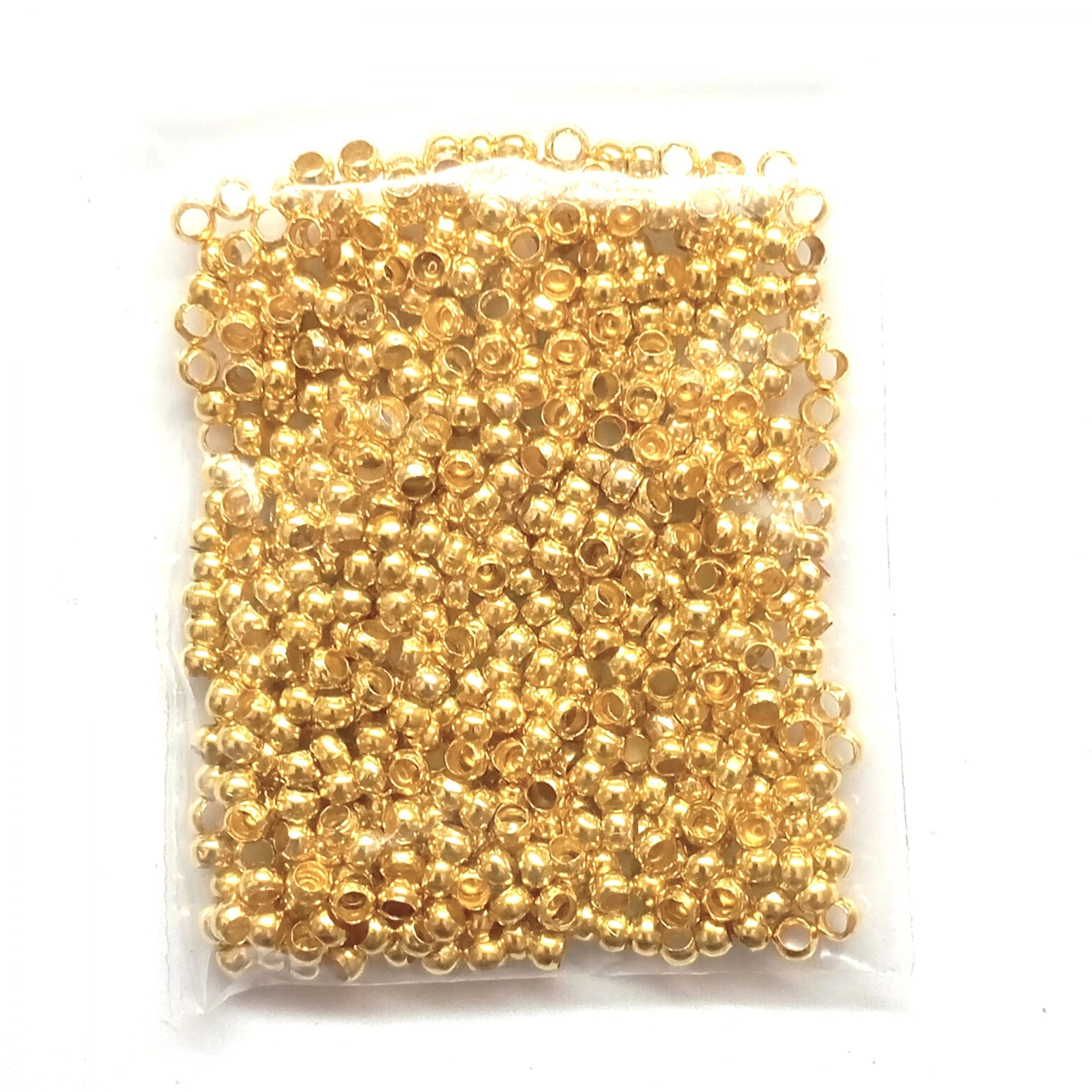 Perles à écraser 3mm laiton doré argenté cuivre par 250 – Image 4
