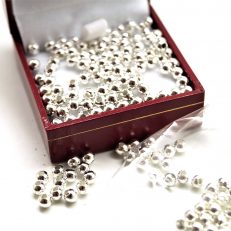 Perles intercalaires argentées (2mm, 3mm, 5mm) par lot de 200