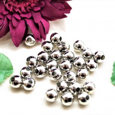 250 perles argent mat, intercalaires rondes 2,5mm 3mm 4mm 5mm