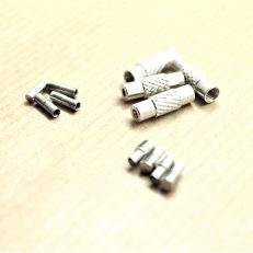 Fermoirs barillet à visser 3 parties pour cordon 2,5mm