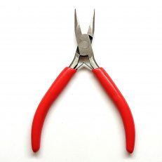 Pince de précision acier carbone bec fin lisse 13,5cm