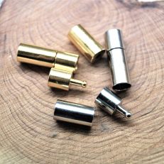 Embouts fermoirs tubes pour cordon 4 mm par lot de 2