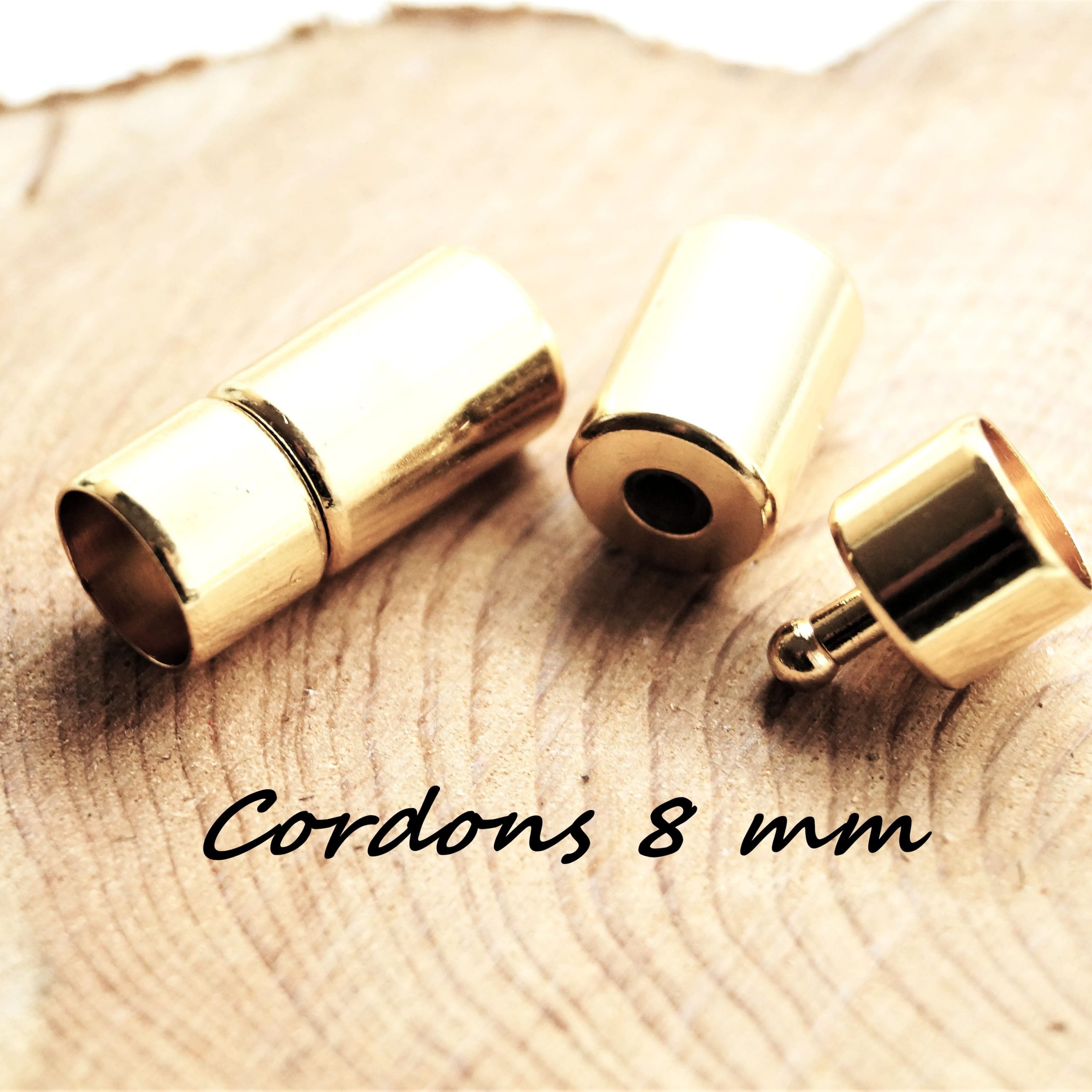 Lot de 2 embouts fermoirs tubes larges 8mm – Image 5
