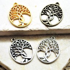 Pendentifs arbre de vie 32*24 mm en métal