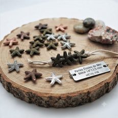 Perles étoiles de mer en métal pour bijoux 14*13,5 mm par lot de 5
