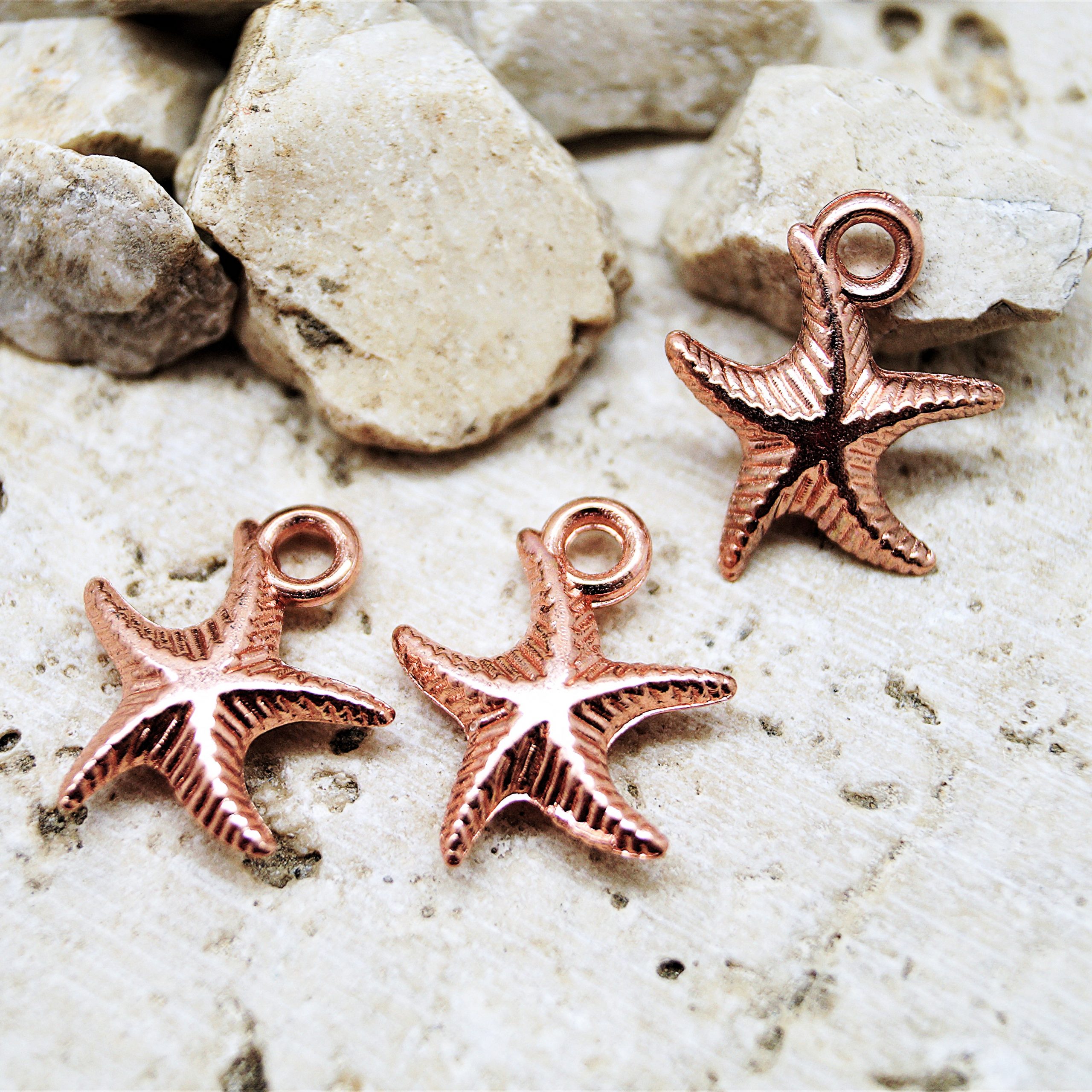 Lot de 10 breloques étoiles de mer en métal 17x14mm – Image 6