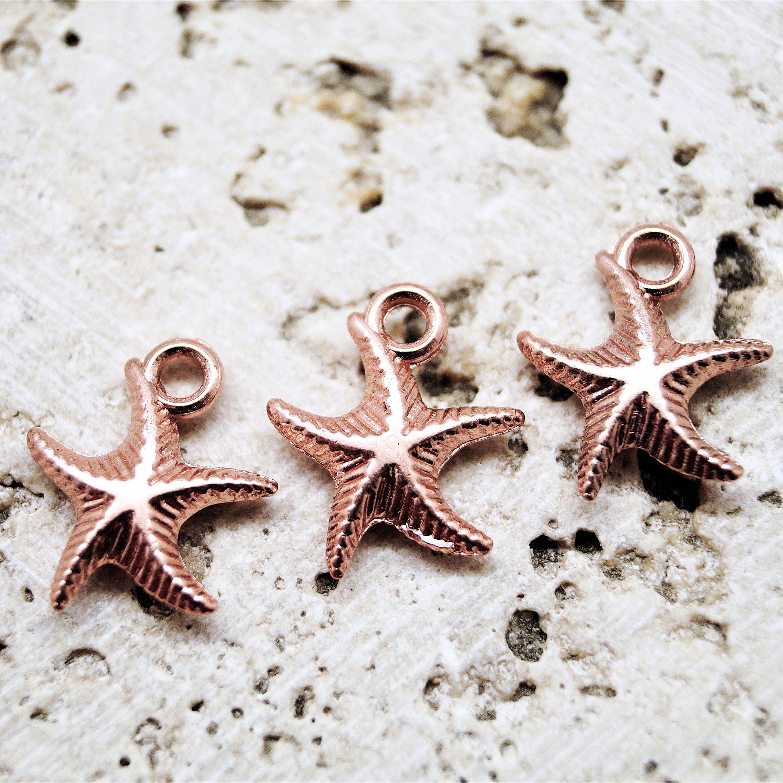 Lot de 10 breloques étoiles de mer en métal 17x14mm – Image 5