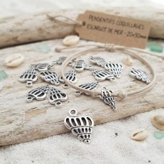 Lot de 10 pendentifs coquillage Escargot de mer 20x30mm