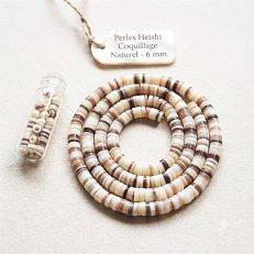 Perles Heishi coquillage naturel 6 mm
